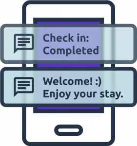 hotel welcome text message